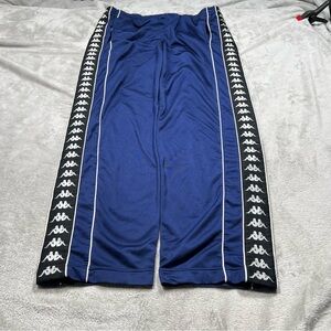 VTG Kappa Banda Tear Away Track Pants Mens L Blue Omni Logo Athletic Joggers Y2K